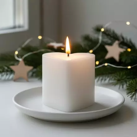 Sydänkynttilä, valkoinen - Sydänkynttilät - 1410801 - 1