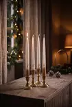 Dip dye Adventti -antiikkikynttiläpakkaus, kulta 4kpl/pkt - Adventtikynttilät - 19010-ad-41 - 1
