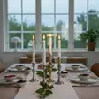 Lajitelma antiikkikynttilöitä ylioppilasjuhlien kattaukseen, juhlakattauksen koriste ja valmis ylioppilaslahja. - Ylioppilaskynttilät - 29010-41-1 - 5