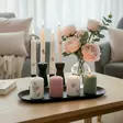 Pöytäkynttiläpakkaus 4 kpl – Magnolia & Perhoset - Mietelausekynttilät - 27112-ke-8540-1 - 3