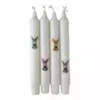 Pupukuvioiset kruunukynttilät, vesiväri, 4 kpl/pkt - Pääsiäiskynttilät - 29013-pa-0126-1 - 1