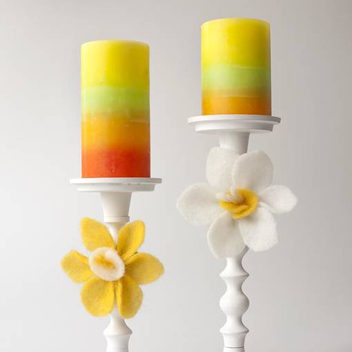 Huopanauha narsissilla valkoinen - Pääsiäinen - 881423-01 - 1