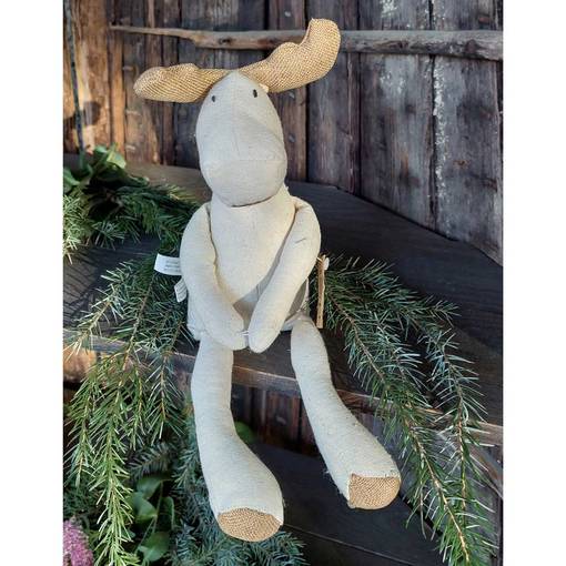 Istuva hirvi, pellava - Joulu - 474237_1 - 1