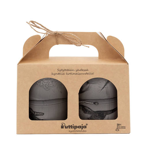 Lahjapakkaus tervakynttilä, harmaa - Tervakynttilät - 1240431 - 1