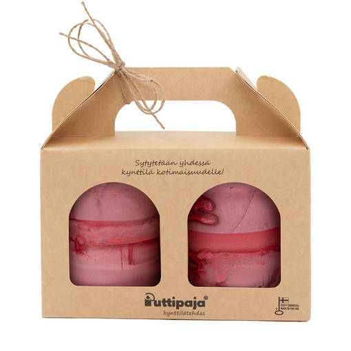 Lahjapakkaus tervakynttilä, punainen - Tervakynttilät - 1240411 - 1