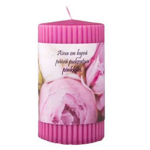 Mietelausekynttilä 7x12 cm, Aina on hyvä päivä - Mietelausekynttilät - 291460451 - 1