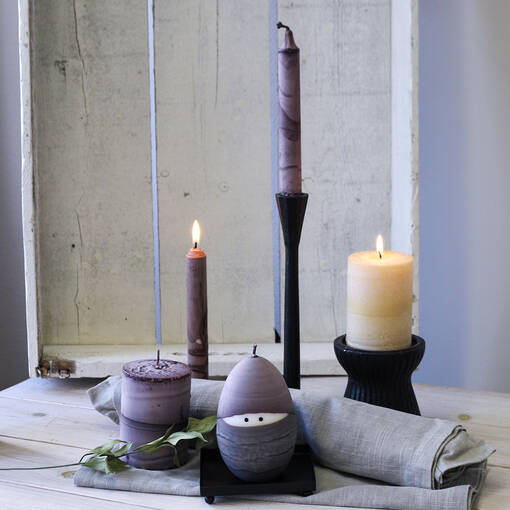 Saunatonttu, luumu/harmaa - Tervakynttilät - 1214017-2431 - 1