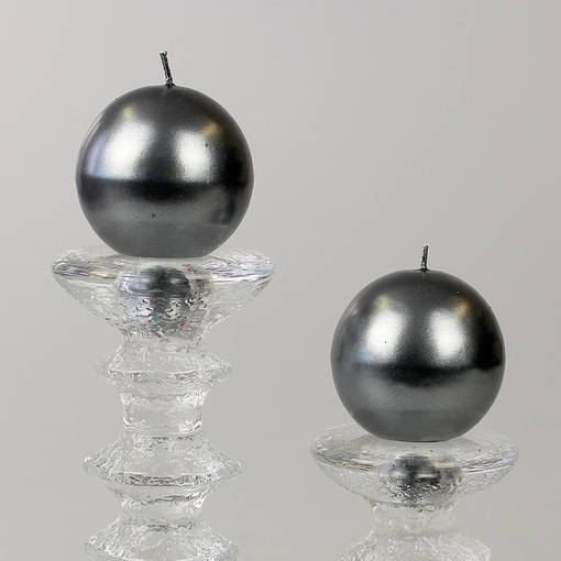 Jalallinen pallokynttilä, metallihohto grafiitin harmaa, 2 kpl/pkt - Metallihohtokynttilät - 1902031 - 1