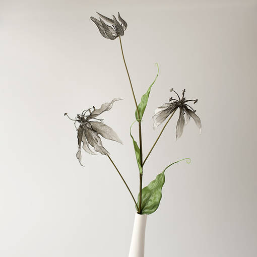 Gloriosa harmaa 85cm - Tekokukat - 3694471 - 2