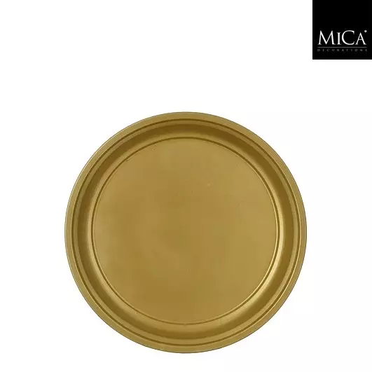 Milos metallinen tarjotin kulta 36 cm - Kynttilälautaset - 40-1165841 - 1