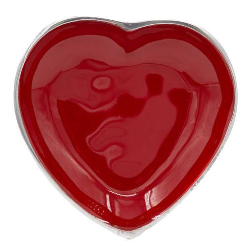 Alumiininen sydänalunen 14 cm, punainen - Metalliset kynttilänaluset - 40272-11 - 1