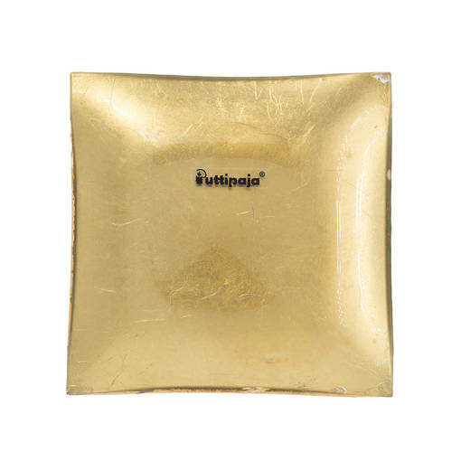 Lasinen kynttilänalunen, kulta - Lasiset kynttilänaluset - 430027-41 - 1