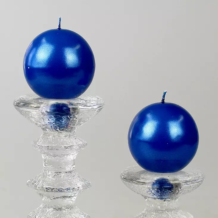 Jalallinen pallokynttilä, metallihohto lipunsininen 2kpl/pkt - Metallihohtokynttilät - 1902021 - 1