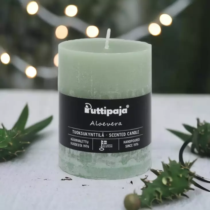 Läpivärjätty tuoksukynttilä 10cm, Aloevera - Tuoksukynttilät - 20004331 - 1