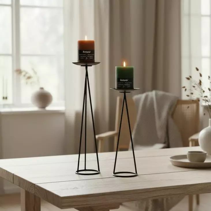 Metallinen pilari kynttilänjalka - Kynttilänjalat pöytäkynttilöille - 4095181 - 1