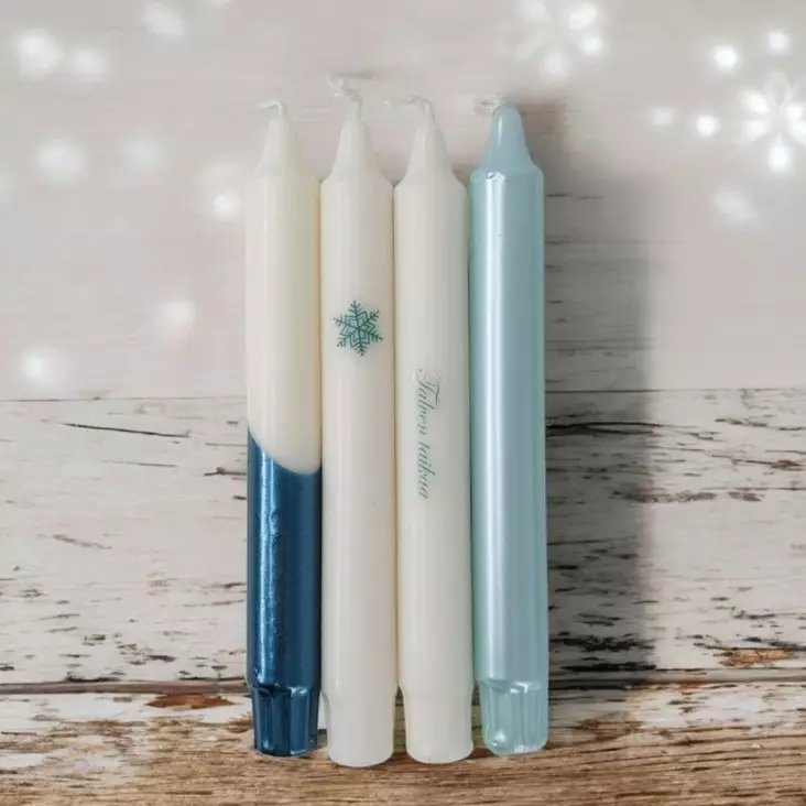 Mietelausekruunukynttilät "TALVEN TAIKAA", 4 kpl/pkt - Mietelausekruunukynttilät - 29013-19-1 - 1