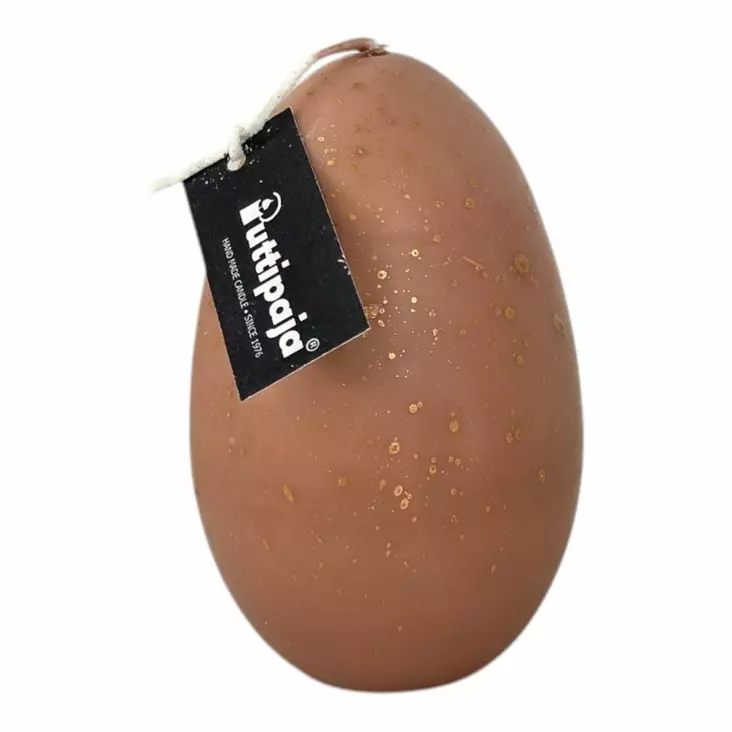 Munakynttilä kaakao kultaroiskeella - Pääsiäiskynttilät - 14017MR-26-41 - 1