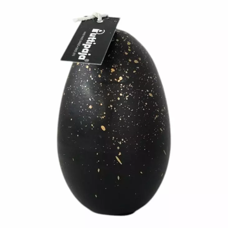 Munakynttilä musta kultaroiskeella - Pääsiäiskynttilät - 14017MR-30-41 - 1