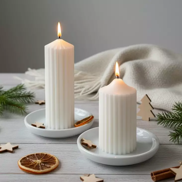 Oliva vekkikynttilä, valkoinen - Oliva-oliivikynttilät - 21120401 - 1