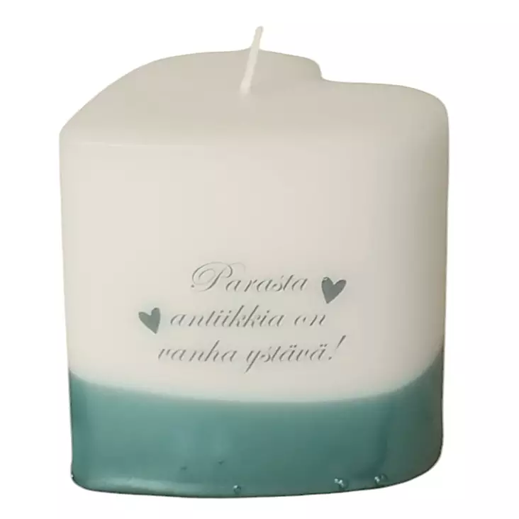 Parasta antiikkia on vanha ystävä, turkoosi - Ystävänpäiväkynttilät - 2714108ys19-1 - 1