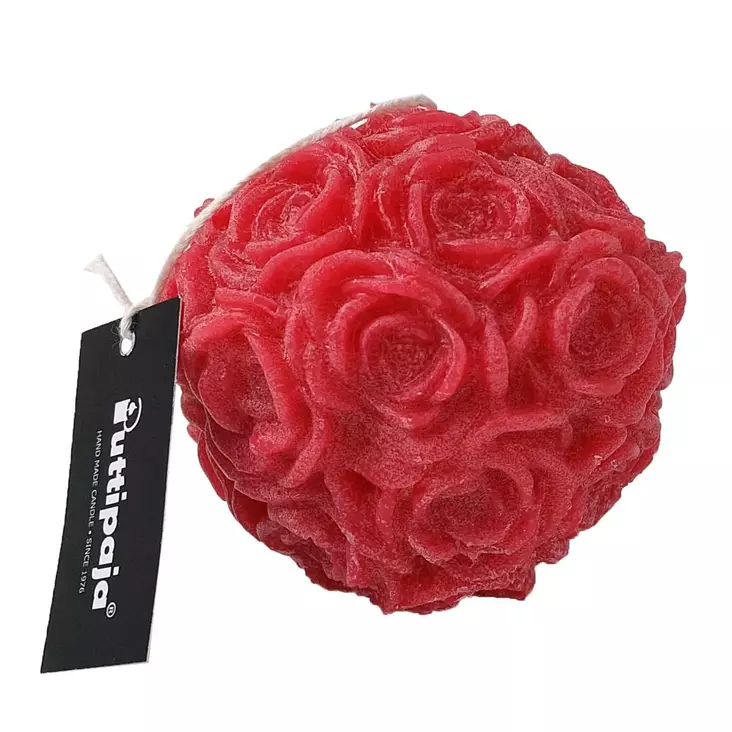 Ruusupallo, punainen - Läpivärjätyt muotokynttilät - 1505011 - 1