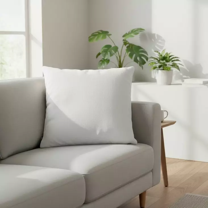 Samettinen tyynynpäällinen, valkoinen - Sisustustekstiilit ja tyynynpäälliset - 440023-01 - 1