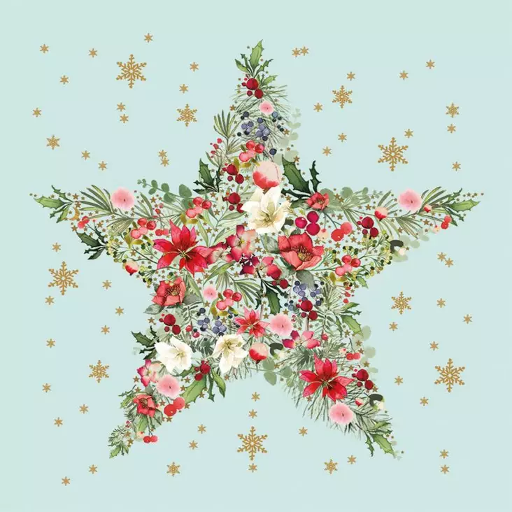 Servietti Beautiful Christmas Star 33x33 - Servietit - 9140-333003201 - 1