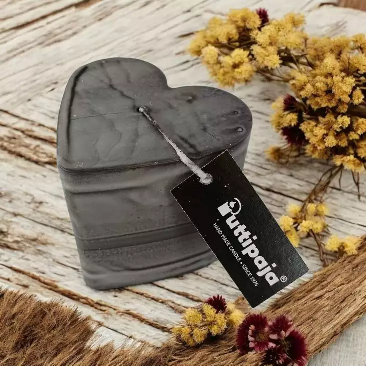 Tervakynttilä Sydän, harmaa - Tervakynttilät - 1210831 - 1