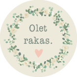 Tarra-arkki ystävänpäivään, vaalea kranssi - Pakettikoristeet - 10168-2 - 2