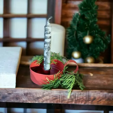 Kynttilänjalka kruunukynttilälle, punainen - Kynttilänjalat kruunukynttilöille - 398617-12 - 2