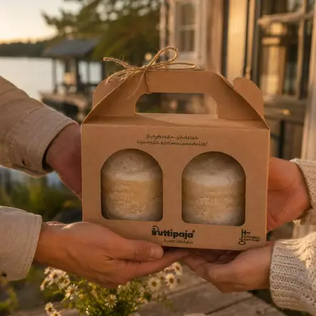 Lahjapakkaus tervakynttilä, beige - Tervakynttilät - 1240402 - 1