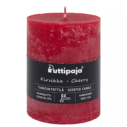 Läpivärjätty tuoksukynttilä 10cm, Kirsikka - Tuoksukynttilät - 2000412 - 2