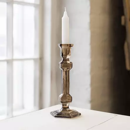 Lasikynttilänjalka LEV-2912, ruskea - Kynttilänjalat kruunukynttilöille - 402912 - 2