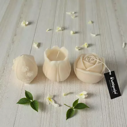 Soijavaha ruusukynttilä kerma - Soijavahakynttilät - 2806002 - 2