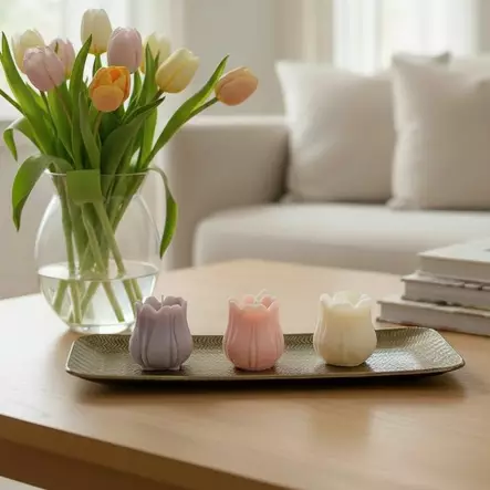 Soijavaha tulppaanikynttilä kerma - Soijavahakynttilät - 2807002 - 2