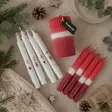 Adventtikruunukynttilät, punaiset numerot ja koristeet 4 kpl/pkt - Adventtikynttilät - 29013-ad-12 - 2