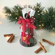 Joululahja: punainen kynttilä ja alunen sekä joulukukka - Valmiit lahjapaketit - 79-4099108B-12 - 3