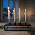 Dip dye Adventti -kruunukynttiläpakkaus, hopea 4kpl/pkt - Adventtikynttilät - 19013-ad-42 - 2