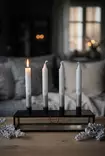 Dip dye Adventti -kruunukynttiläpakkaus, hopea 4kpl/pkt - Adventtikynttilät - 19013-ad-42 - 1