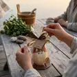 Lahjapaketti Saunatonttu, ruskea - Tervakynttilät - 80-122502 - 2