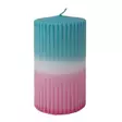 Dip dye vekkikynttilä turkoosi, marjapuuro 12 cm - Dip dye -raitakynttilät - 14604V-1992 - 2