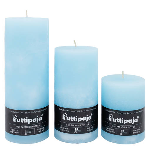 Läpivärjätty pöytäkynttilä, vaaleansininen - Yksiväriset pöytäkynttilät - 1570422 - 1