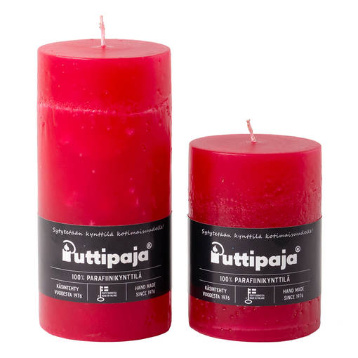 Läpivärjätty pöytäkynttilä, vadelma - Yksiväriset pöytäkynttilät - 1570462 - 1