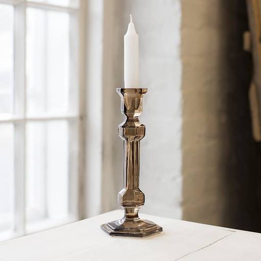 Lasikynttilänjalka LEV-2912, ruskea - Kynttilänjalat kruunukynttilöille - 402912 - 2