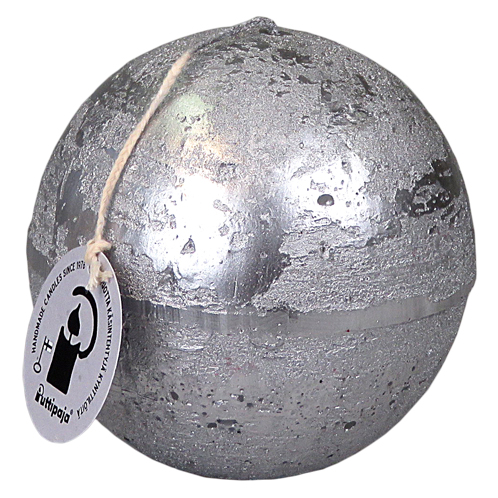Metallihohtopallo 10 cm, hopea - Metallihohtokynttilät - 1950442 - 1