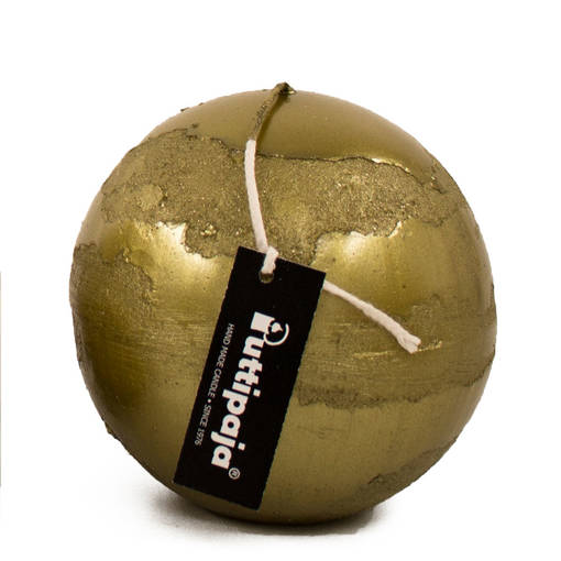 Metallihohtopallo 10cm, oliivi - Metallihohtokynttilät - 1950432 - 1