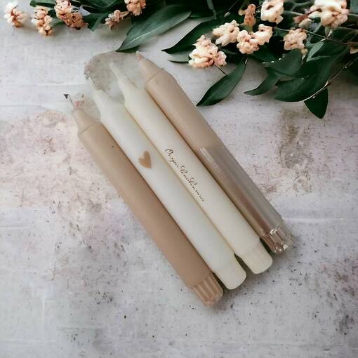 Mietelausekruunukynttilät "OISPA KUOHUVAA", 4 kpl/pkt - Mietelausekruunukynttilät - 29013-28-2 - 1