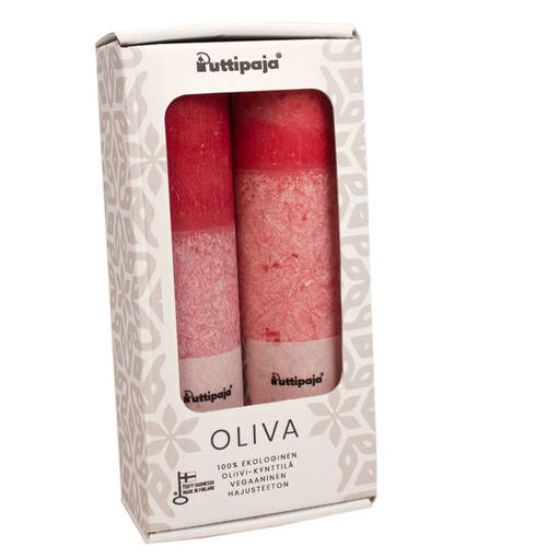 Oliva lahjapakkaus 5x20 cm, viini - Oliva-oliivikynttilät - 7921105-12 - 1