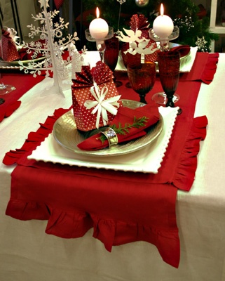 Romantiikka-kaitaliina 40x140 cm - Kodintekstiilit - 442328-12 - 1