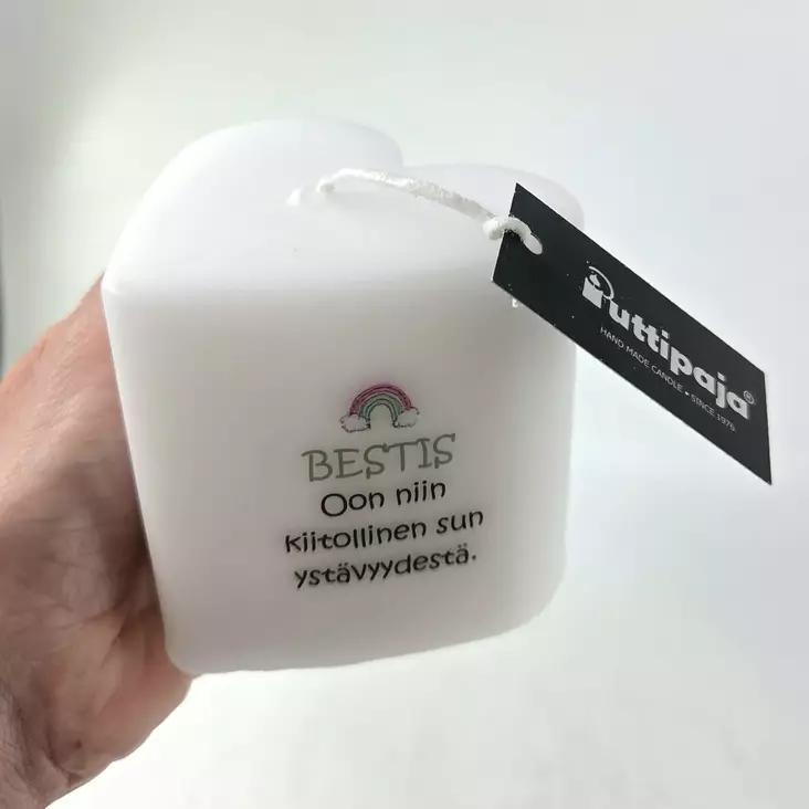 Puttipaja Sydänkynttilä – Oon niin kiitollinen sun ystävyydestä. - Ystävänpäiväkynttilät - 2714108ys-be-2 - 1